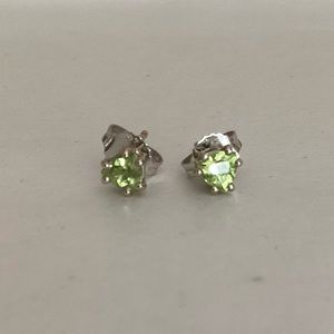 Green Topaz Stud Earrings